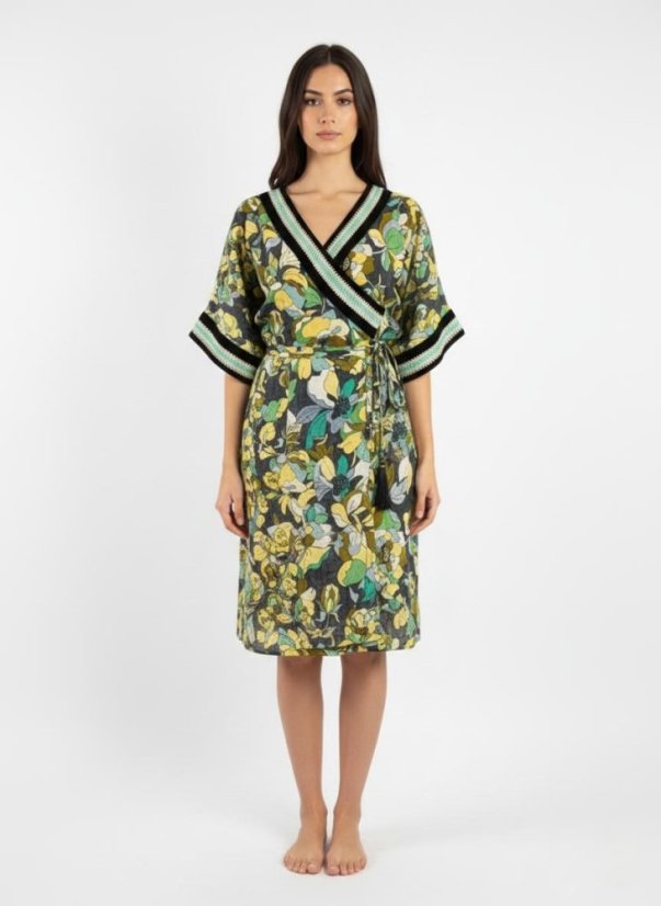 Flora Imperialis - Šaty v kimonovom strihu