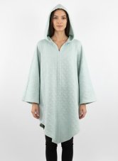Magus urbanus - oversize pončo v svetlej mätovej (pale green) farbe s kapucňou a vreckami